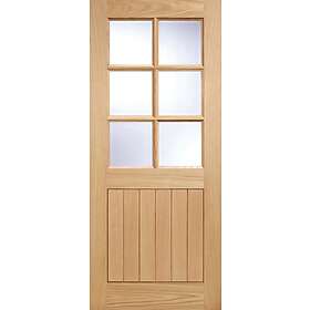 LPD Cottage Oak External Door 6L Clr Glaze 1981x762mm