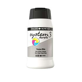 Daler-Rowney System3 Akrylfärg Titanium White 009 500ml