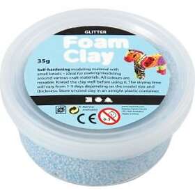 Foam Clay Glitter Ljusblå Pärllera 35g
