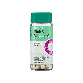 Gevita Sink & Vitamin C 120 Tabletter