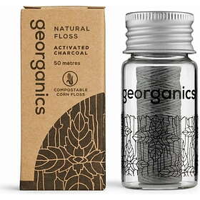 Georganics Natural Floss Activated Charcoal 50m (Tandtråd)