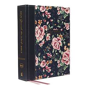 NKJV, Journal the Word Bible, Cloth over Board, Gray Floral, Red Lette
