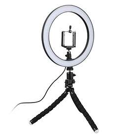 Selfie-lampa med formbart stativ 26cm