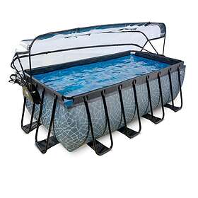 Exit Rectangular Pool with Filter Pump and Cover 400x200x122cm