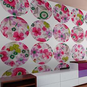 Arkiio Fototapet Pink meadow circle 50x1000 cm
