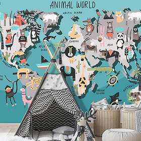 Arkiio Fototapet Animal Map 300x210