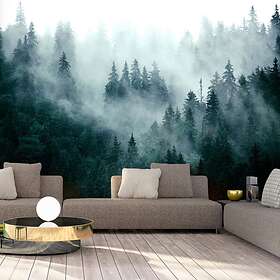 Arkiio Fototapet Mountain Forest (Dark Green) Självhäftande 441x315