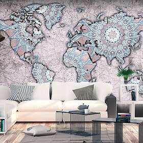 Arkiio Fototapet Självhäftande Travel Mandala fototapet 245x175