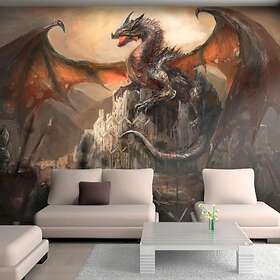 Arkiio Fototapet Självhäftande Dragon Castle fototapet castle 392x28