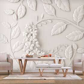 Arkiio Fototapet Paper Flowers Cream (Cream) 200x140