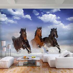 Arkiio Fototapet Horses In The Snow in the 200x140