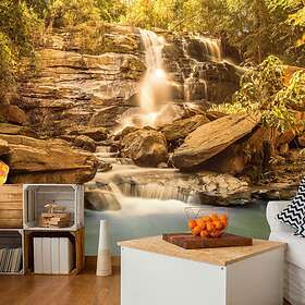 Arkiio Fototapet Självhäftande Sunny Waterfall fototapet 441x315