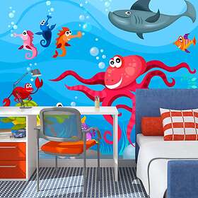 Arkiio Fototapet Octopus And Shark and shark 200x154