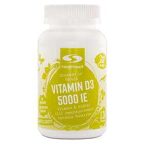 Healthwell Vitamin D3 5000 IE 120 Kapslar