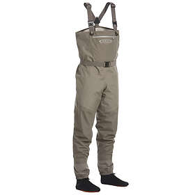 Toygogo Breathable Outdoor Fishing Wader with Stocking Foot Waterproof Fly Fishing Chest Waders with Adjustable Wading Belt & Zipper Pockets