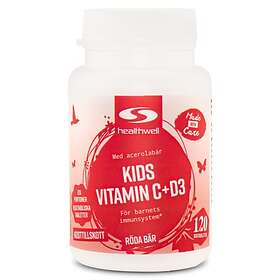 Healthwell Kids Vitamin C+D3 120 Tabletter
