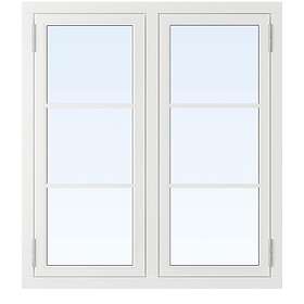 Effektfönster Sidohängt Fönster Kulturfönster Trä 2-Luft 3-Glas 90x50cm