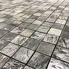 Stencentralen Mosaik Skiffer Argento Silver Shine 5x5cm