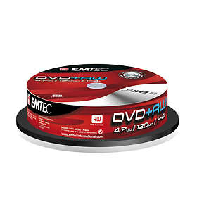 EMTEC DVD+RW 4,7Go 4x Pack de 10 Spindle