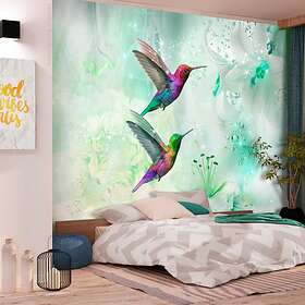 Arkiio Fototapet Colourful Hummingbirds Green (Green) 200x140