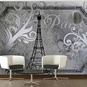Arkiio Fototapet Vintage Paris Silver silver 400x280