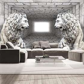 Arkiio Fototapet Stone Lions 400x280