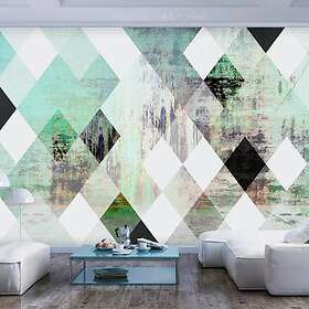 Arkiio Fototapet Rhombic Chessboard Green (Green) 400x280