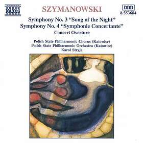 Szymanowski: Symphonies 3 & 4 CD