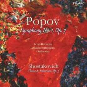 Popov: Symphony No 1 (Botstein) CD