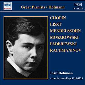 Hofmann Josef: Great Pianists CD