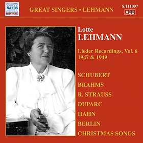 Lehmann Lotte: Lieder Recordings Vol 6