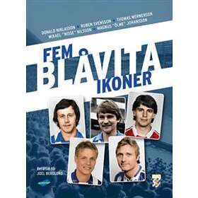 Fem blåvita ikoner