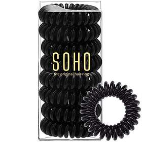 Soho Spiral Hårsnoddar Black 8 st.