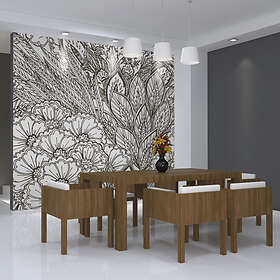 Arkiio Fototapet Äng Svart Och Vitt äng (svart och vitt) 250x193