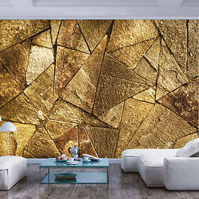 Arkiio Fototapet Pavement Tiles Golden (Golden) 300x210