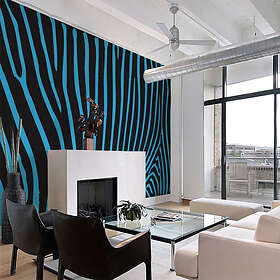 Arkiio Fototapet Zebra Pattern Turkos pattern (turkos) 200x154