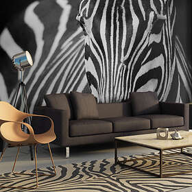 Arkiio Fototapet Vit Med Svarta Ränder med svarta ränder 200x154