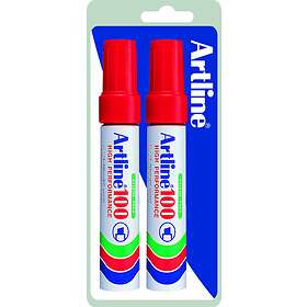 Artline 100 Märkpenna 12,0mm (röd) 2-pack