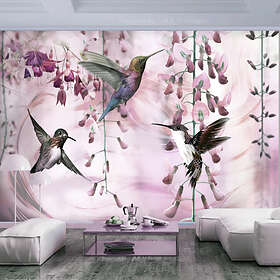 Arkiio Fototapet Flying Hummingbirds Pink (Pink) 400x280