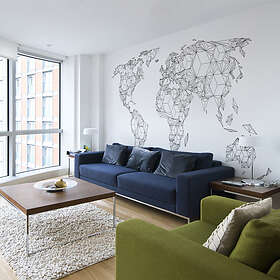 Arkiio Fototapet XXL Map of the World white solids 550x270 cm