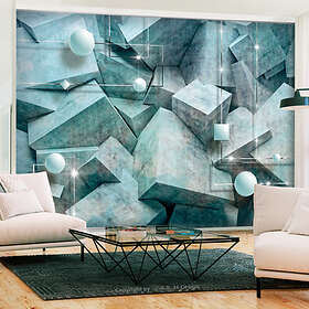Arkiio Fototapet Concrete Cubes Green (Green) 400x280