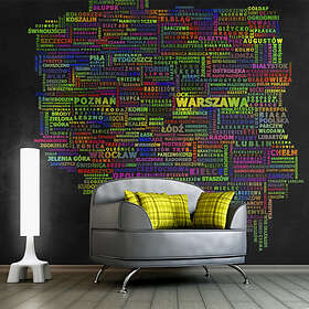 Arkiio Fototapet Den Karta Över Polen karta över 200x154