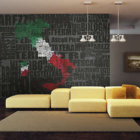 Arkiio Fototapet Text map of Italy 450x270 cm