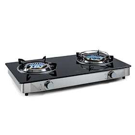 Klarstein Tables de Cuisson, Plaque de Cuisson, Electrique, 2 Feux de  4000W, Cuisiniere, Gaziniere Gaz avec 2 Brûleurs en Acier Inoxydable