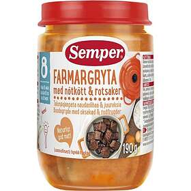 Semper Farmargryta med nötkött & rotsaker 8M 190g