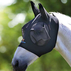 Shires Flugmask Stretch med Öron Svart Full