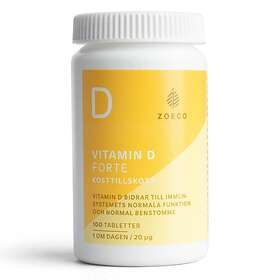 Zoeco Vitamin D3 Forte 20ug 100 Tabletter