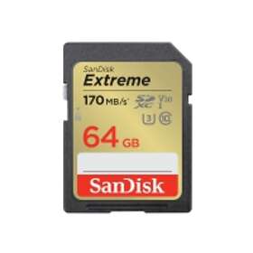 SanDisk Extreme SDXC Class 10 UHS-I U3 V30 170/80MB/s 64GB