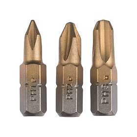 Bosch 3-delars skruvbitssats titan (PH) PH1 PH2 PH3 25mm