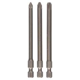 Bosch 3-delars skruvbitssats extrahårda PZ1 PZ2 PZ3 89mm